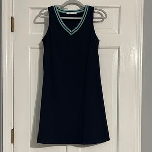 Sincerely Jules Navy Dress with Teal Trim